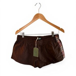 Dairy Boy Plaid Shorts Size Small NWT | Brown Elastic Waist Lounge Shorts